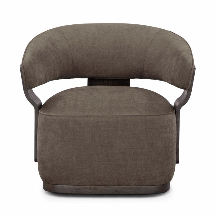 Madison Linen Performance Chenille Swivel Accent Chair