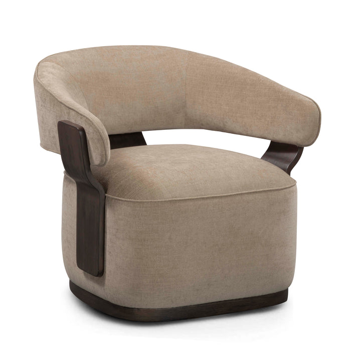 Madison Linen Performance Chenille Swivel Accent Chair