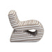 Senna Taupe Organic Stripes Contract-Grade Jacquard Fabric Accent Chair - Home And Beyond