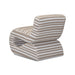 Senna Taupe Organic Stripes Contract-Grade Jacquard Fabric Accent Chair - Home And Beyond