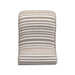 Senna Taupe Organic Stripes Contract-Grade Jacquard Fabric Accent Chair - Home And Beyond