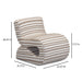 Senna Taupe Organic Stripes Contract-Grade Jacquard Fabric Accent Chair - Home And Beyond