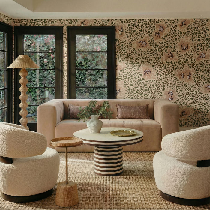 Austin Cream Performance Boucle Swivel Accent Chair - Home And Beyond