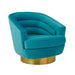 Canyon Blue Velvet Swivel Chair image