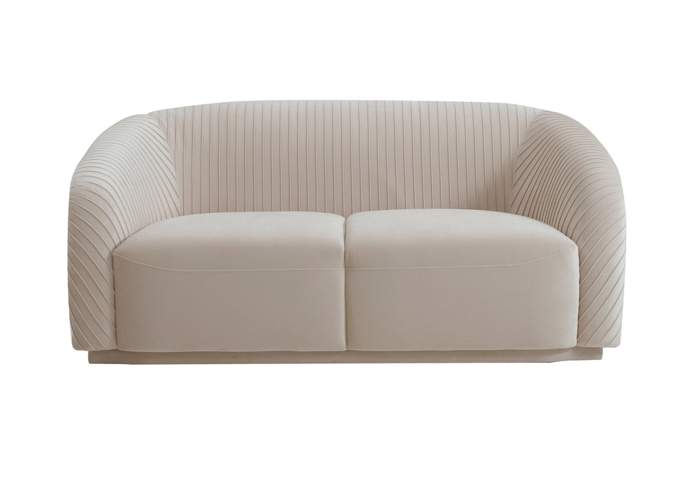 Yara 70" Pleated Performance Velvet Loveseat
