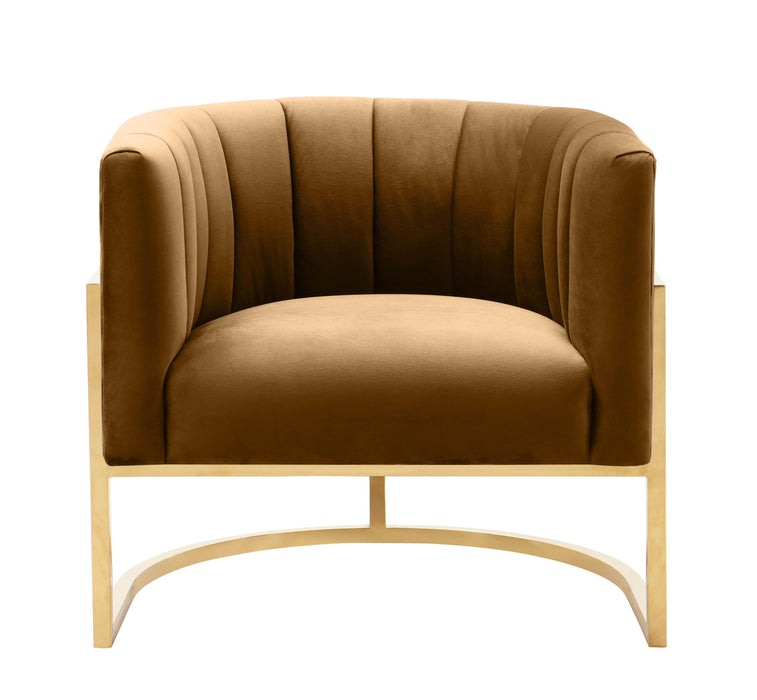 Magnolia Cognac Velvet Chair - UK - Home And Beyond