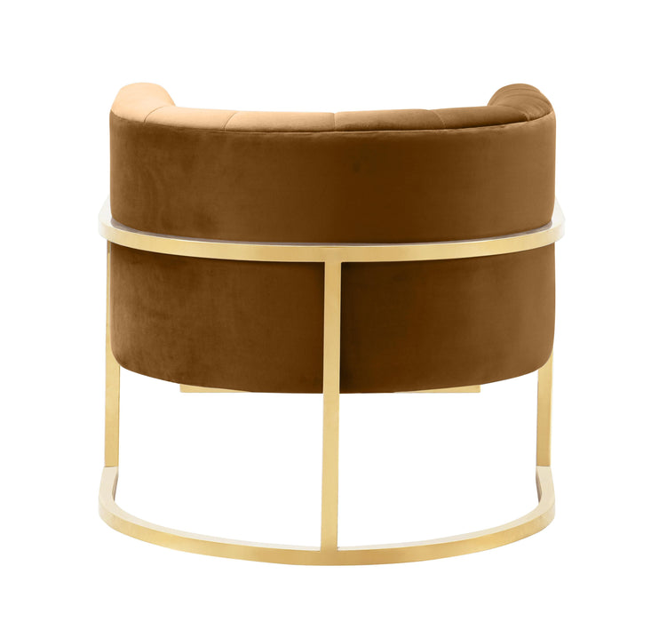 Magnolia Performance Velvet Accent Chair - Gold Base