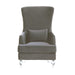 Aubree Tall Chair with Acrylic Legs - Grey - Home And Beyond