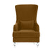 Aubree Tall Chair with Acrylic Legs - Cognac - Home And Beyond