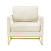 Avery Cream Velvet Chair - UK - Home And Beyond