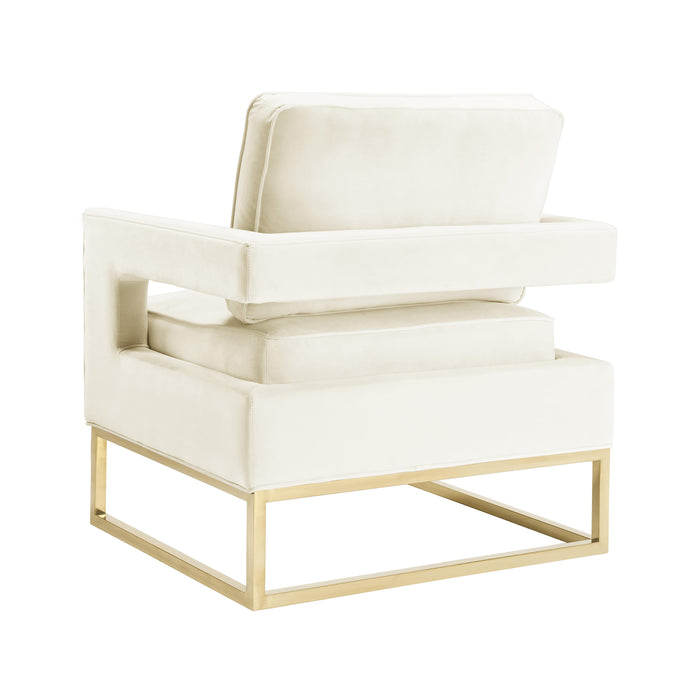 Avery Cream Velvet Chair - UK - Home And Beyond