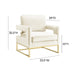 Avery Cream Velvet Chair - UK - Home And Beyond
