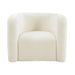Curves Cream Velvet Lounge Chair - UK - Home And Beyond