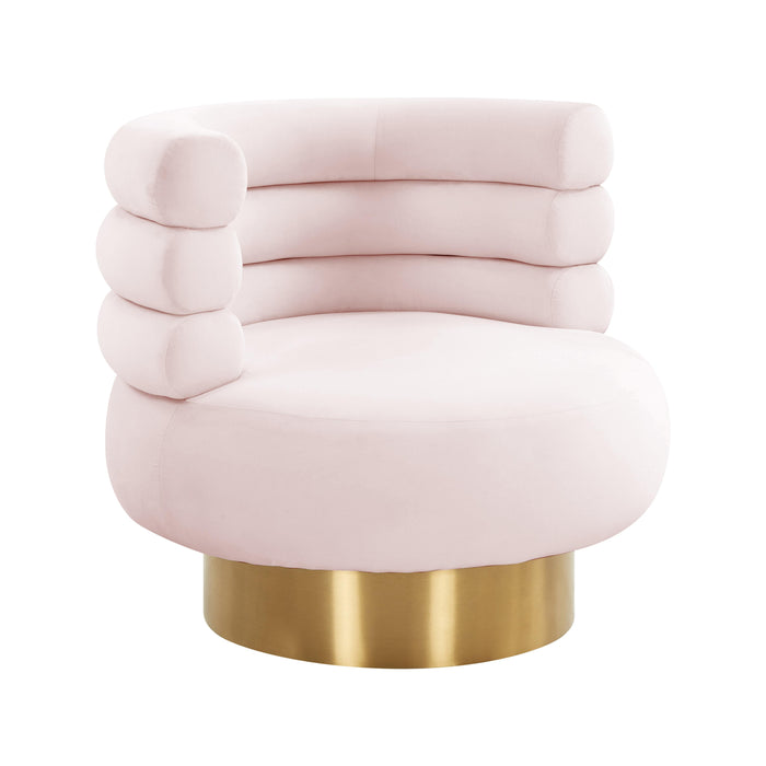 Naomi Blush Velvet Swivel Chair image