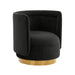 Remy Black Velvet Swivel Chair - UK - Home And Beyond