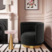 Remy Black Velvet Swivel Chair - UK - Home And Beyond
