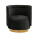 Remy Black Velvet Swivel Chair - UK - Home And Beyond