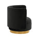 Remy Black Velvet Swivel Chair - UK - Home And Beyond