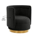 Remy Black Velvet Swivel Chair - UK - Home And Beyond