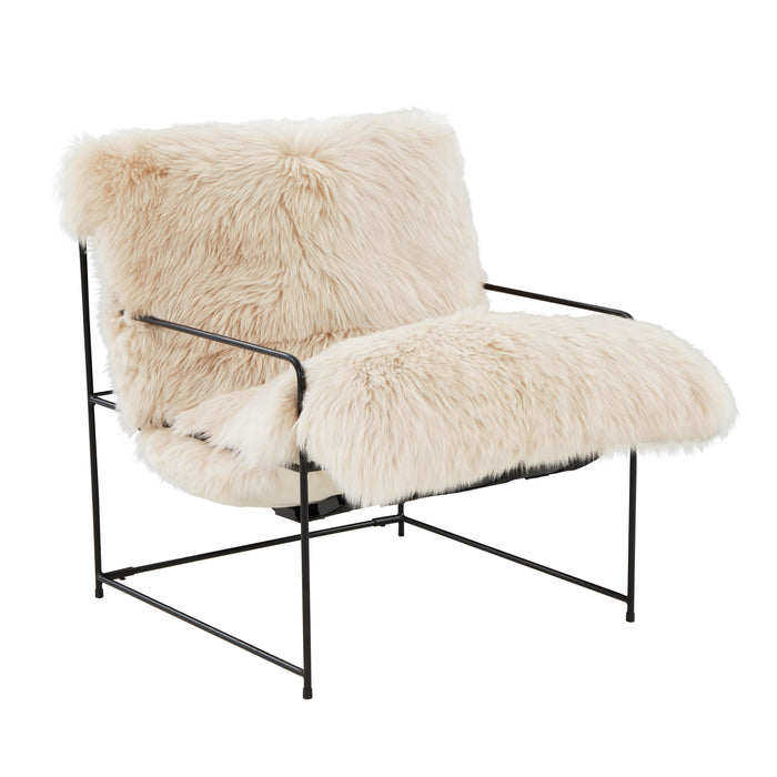 Kimi Natural Genuine Sheepskin Chair - UK - Home And Beyond