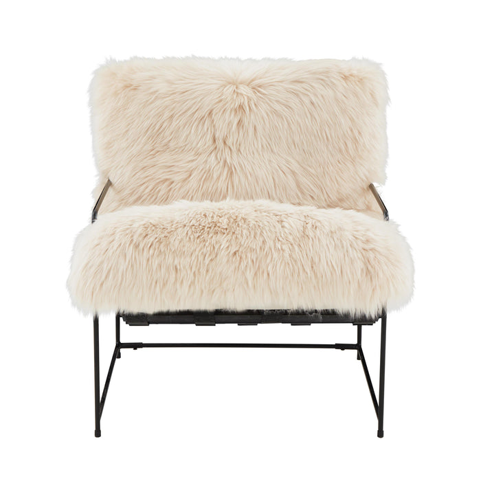 Kimi Natural Genuine Sheepskin Chair - UK - Home And Beyond