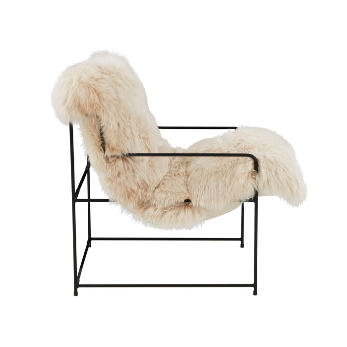 Kimi Natural Genuine Sheepskin Chair - UK - Home And Beyond