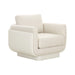 Rhonnie Cream Monotone Armchair - UK - Home And Beyond