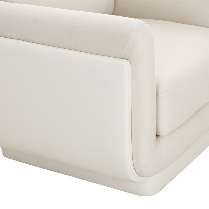 Rhonnie Cream Monotone Armchair - UK - Home And Beyond