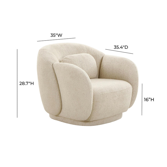 Misty Cream Boucle Accent Chair - UK - Home And Beyond