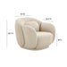 Misty Cream Boucle Accent Chair - UK - Home And Beyond