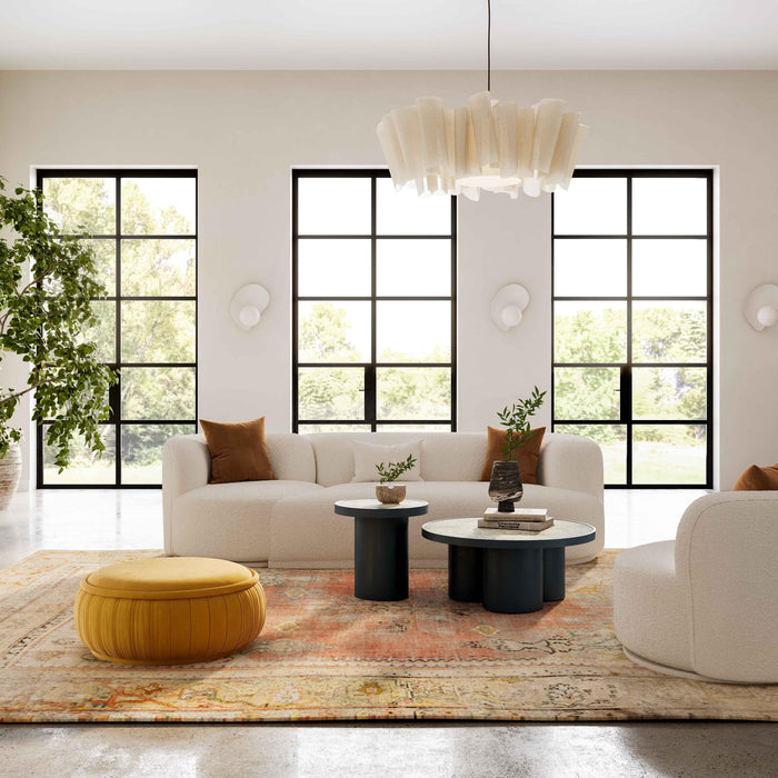 Fickle Cream Boucle Swivel Chair - UK - Home And Beyond