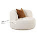 Fickle Cream Boucle Swivel Chair - UK - Home And Beyond