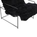 Kimi Black Genuine Sheepskin Chair - UK - Home And Beyond