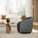 Reese Black Velvet Swivel Chair - UK - Home And Beyond