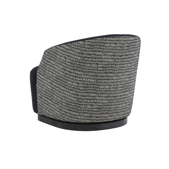 Reese Black Velvet Swivel Chair - UK - Home And Beyond