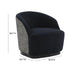 Reese Black Velvet Swivel Chair - UK - Home And Beyond