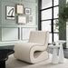 Senna Cream Basketweave Accent Chair - UK - Home And Beyond
