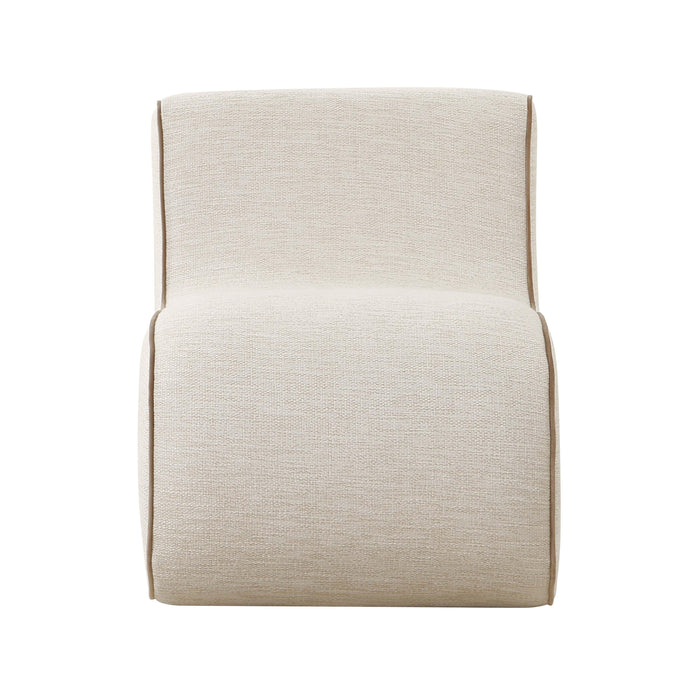 Senna Cream Basketweave Accent Chair - UK - Home And Beyond