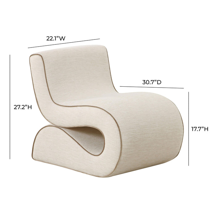 Senna Cream Basketweave Accent Chair - UK - Home And Beyond