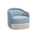 Pamela Faded Blue Recycled Fabric Tassel Lounge Chair - Home And Beyond