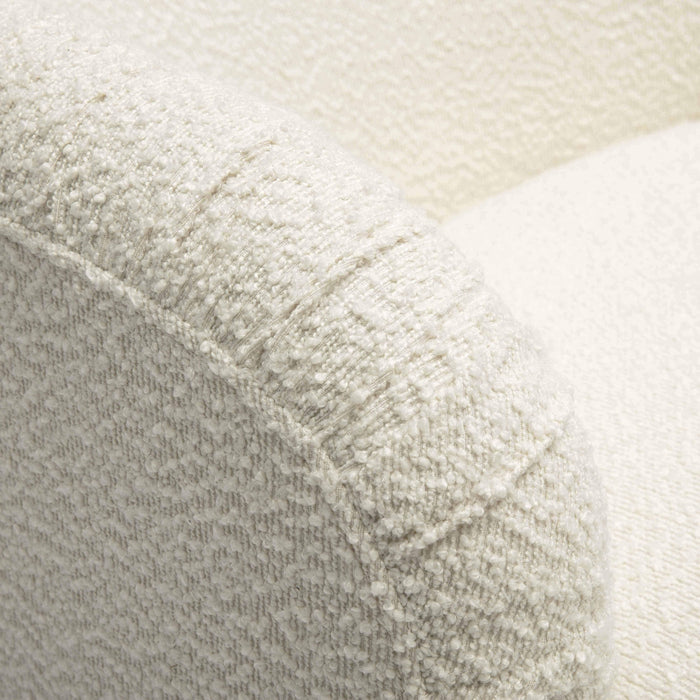 Pamela Cream Boucle Tassel Lounge Chair - Home And Beyond