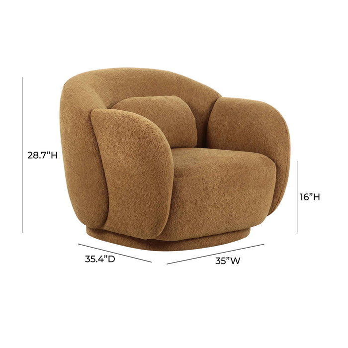 Misty Brown Boucle Accent Chair - Home And Beyond