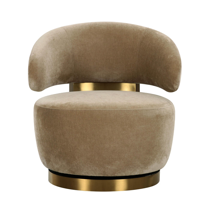 Austin Oat Recycled Fabric Swivel Chair - Home And Beyond