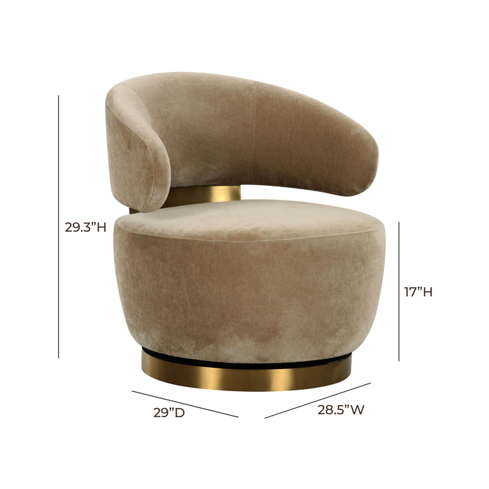 Austin Oat Recycled Fabric Swivel Chair - Home And Beyond