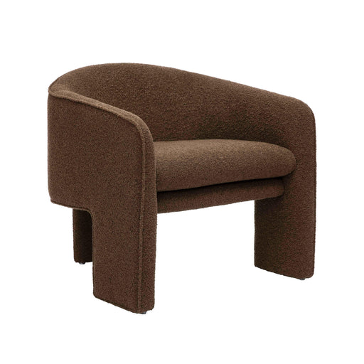 Marla Chocolate Brown Boucle Accent Chair - UK - Home And Beyond