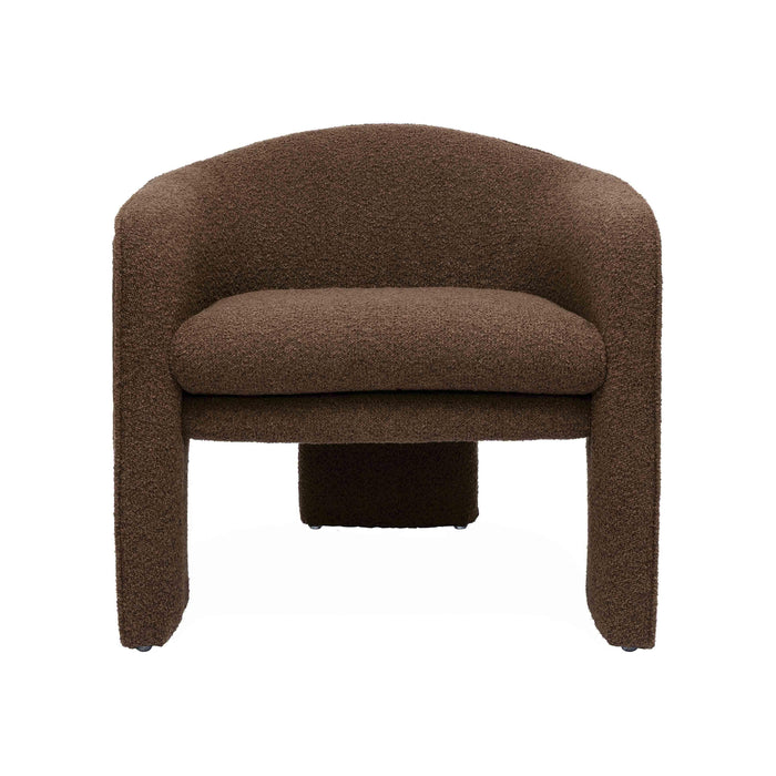 Marla Chocolate Brown Boucle Accent Chair - Home And Beyond