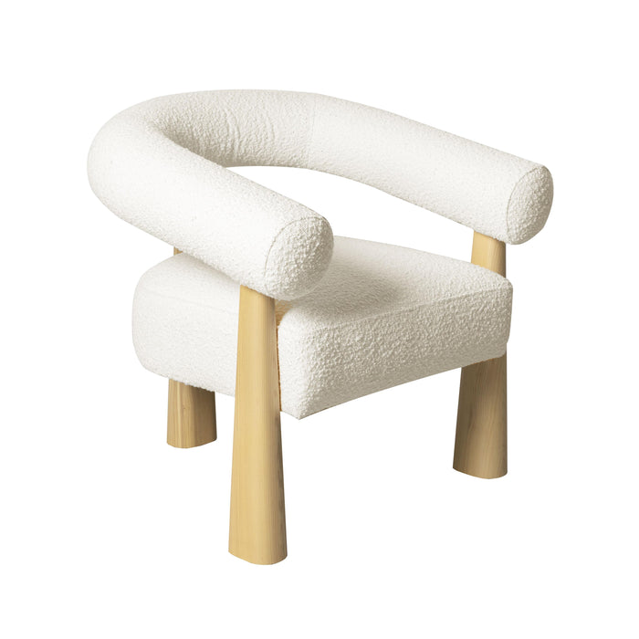 Spara Cream Boucle Accent Chair - UK - Home And Beyond