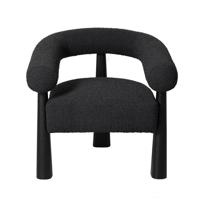 Spara Black Boucle Accent Chair - UK - Home And Beyond