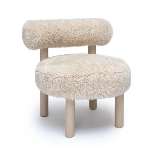 Carmel Natural Vegan Shearling Accent Chair - Home And Beyond