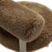 Carmel Dark Taupe Vegan Shearling Accent Chair - Home And Beyond